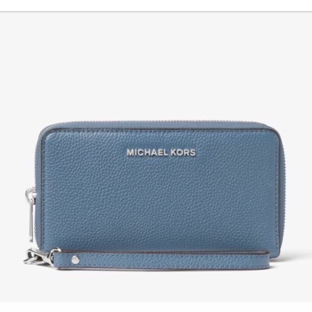 MK Mercer Large Leather Smartphone Wristlet
