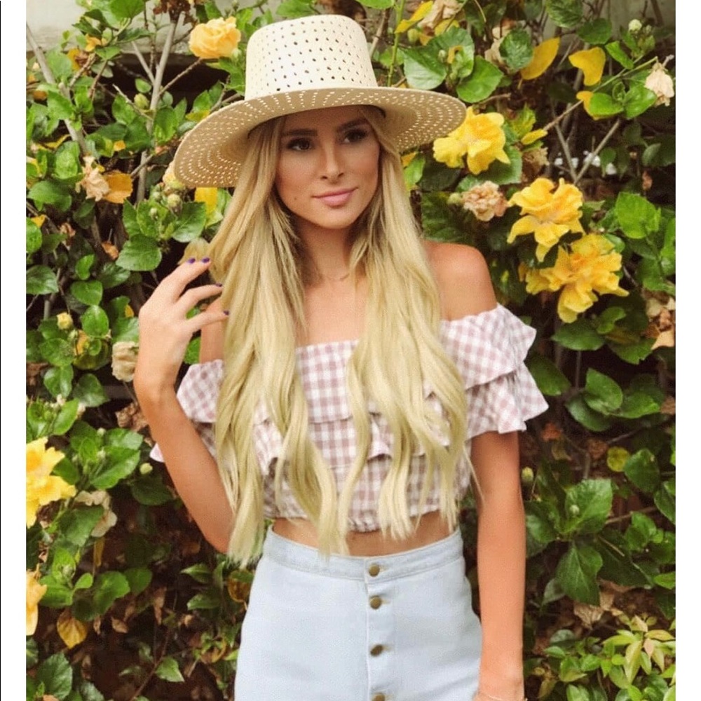 LF Cropped Gingham Top - As seen on Amanda Stanton