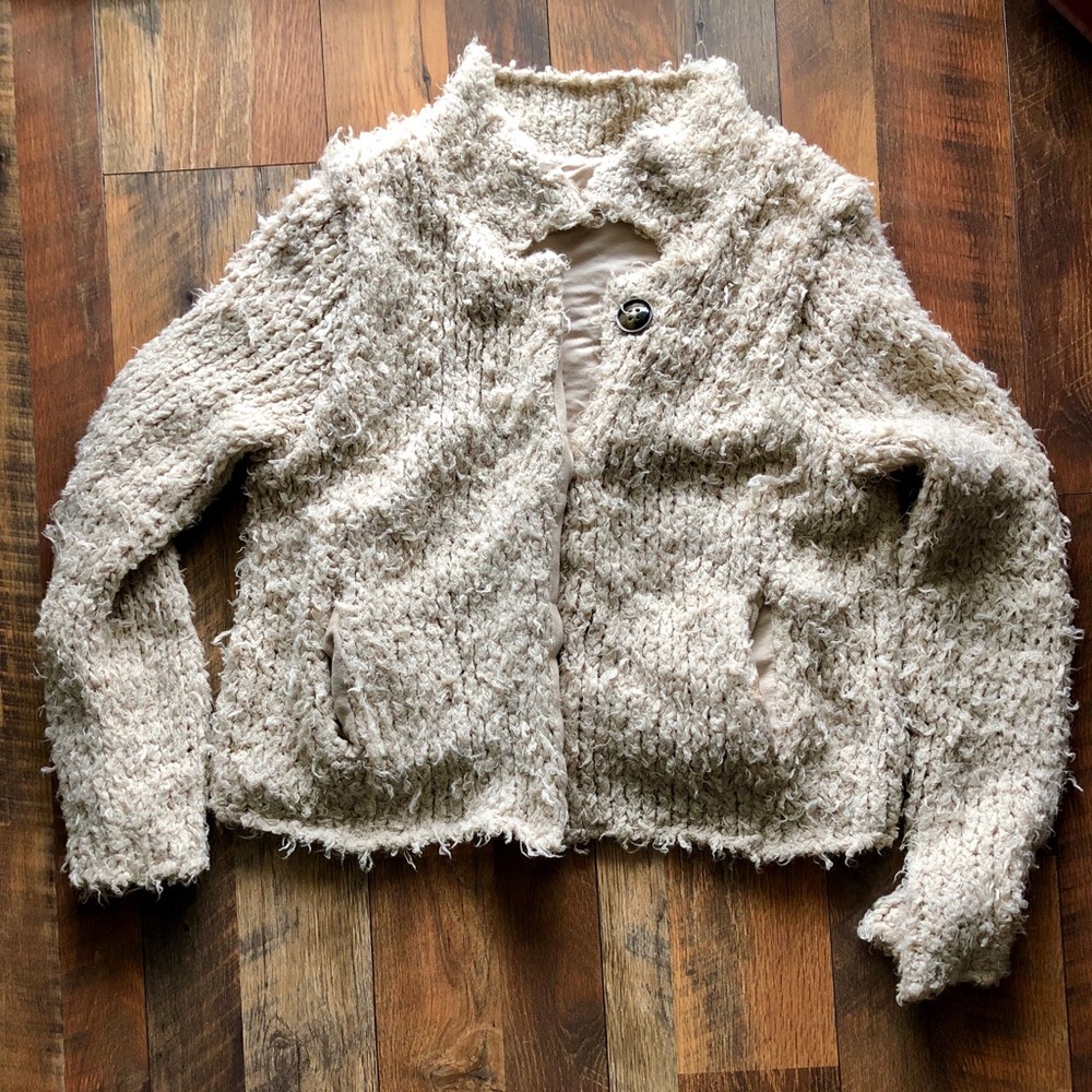 Free People Fuzzy Sweater jacket