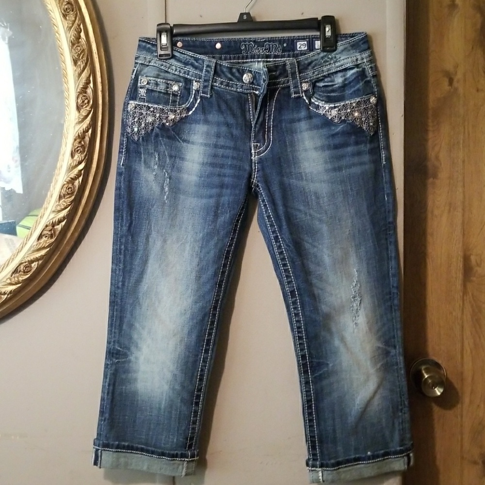 ❣Miss Me Jeans Sz 29 Signature Cuffed Capri❣