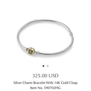 PANDORA two tone bracelet