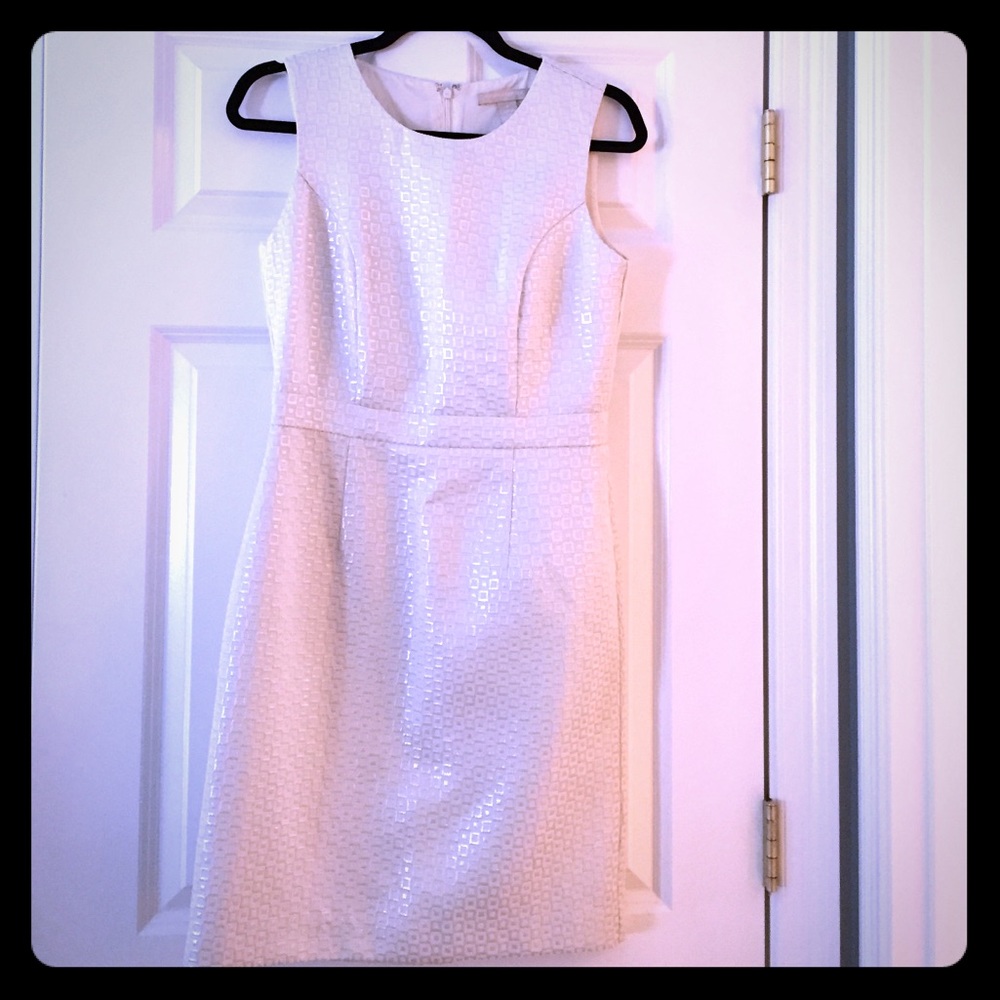 Banana Republic winter white dress.