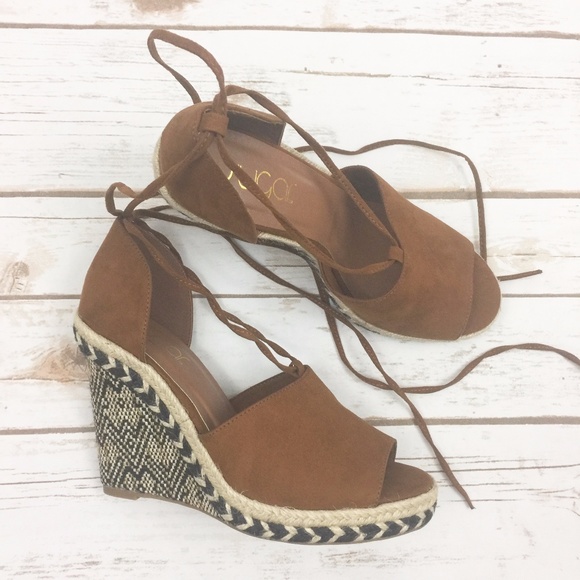 Sugar Shoes - Sugar Espadrille Style Shayla Wedges Size 7.5