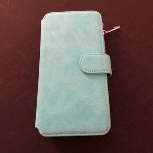 Teal iPhone 7Plus Wallet case