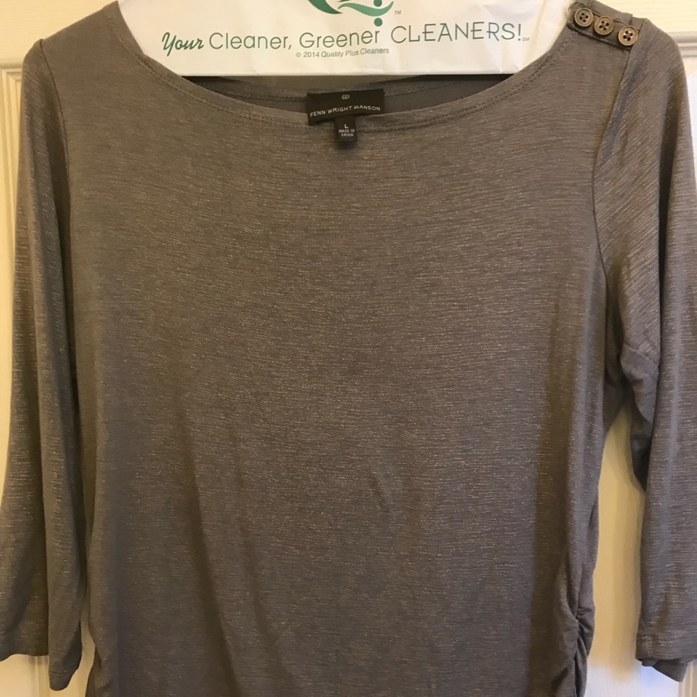 Shimmer gold and bronze thread top