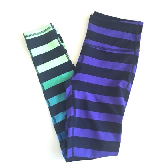 ATHLETA COLORBLOCK STRIPE Chaturanga Leggings - Picture 2 of 4