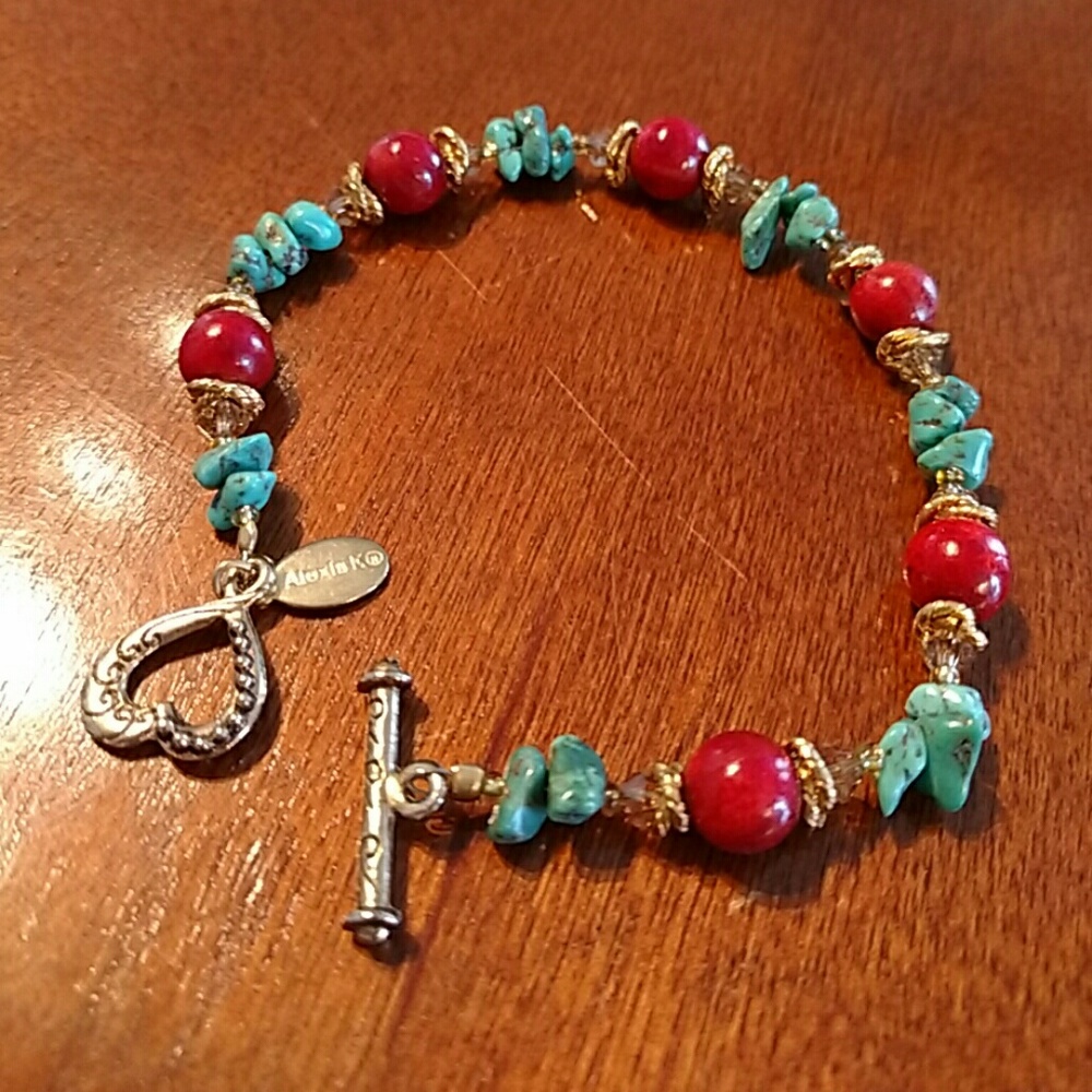 Alexis K Turquoise & Carnelian Bracelet