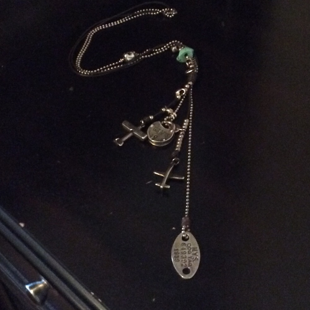 Uno De 50 Lariat Style Leather Silver Charm Neck.