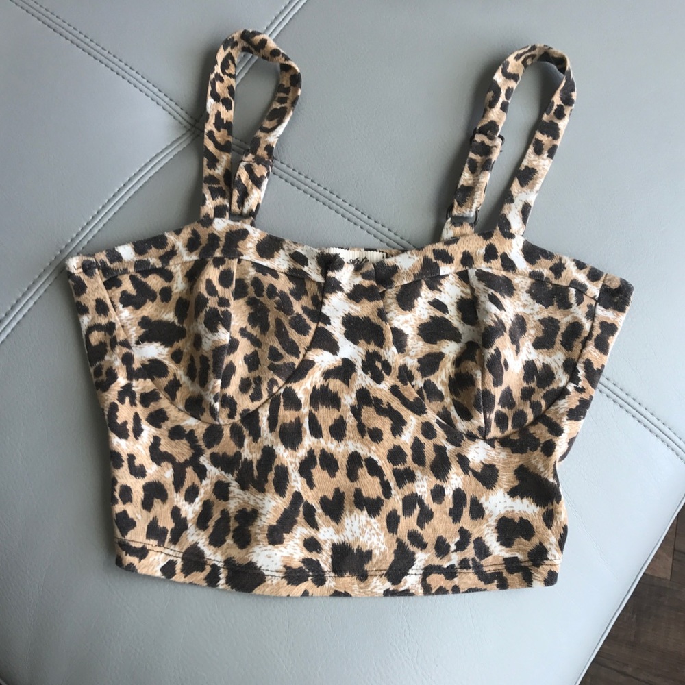 Leopard print Crop Bralette Top