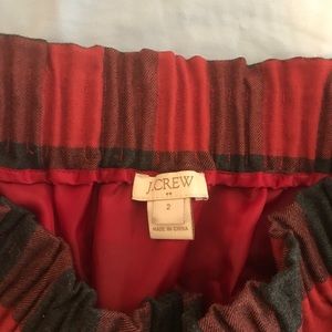 Buffalo plaid wool blend JCrew skirt