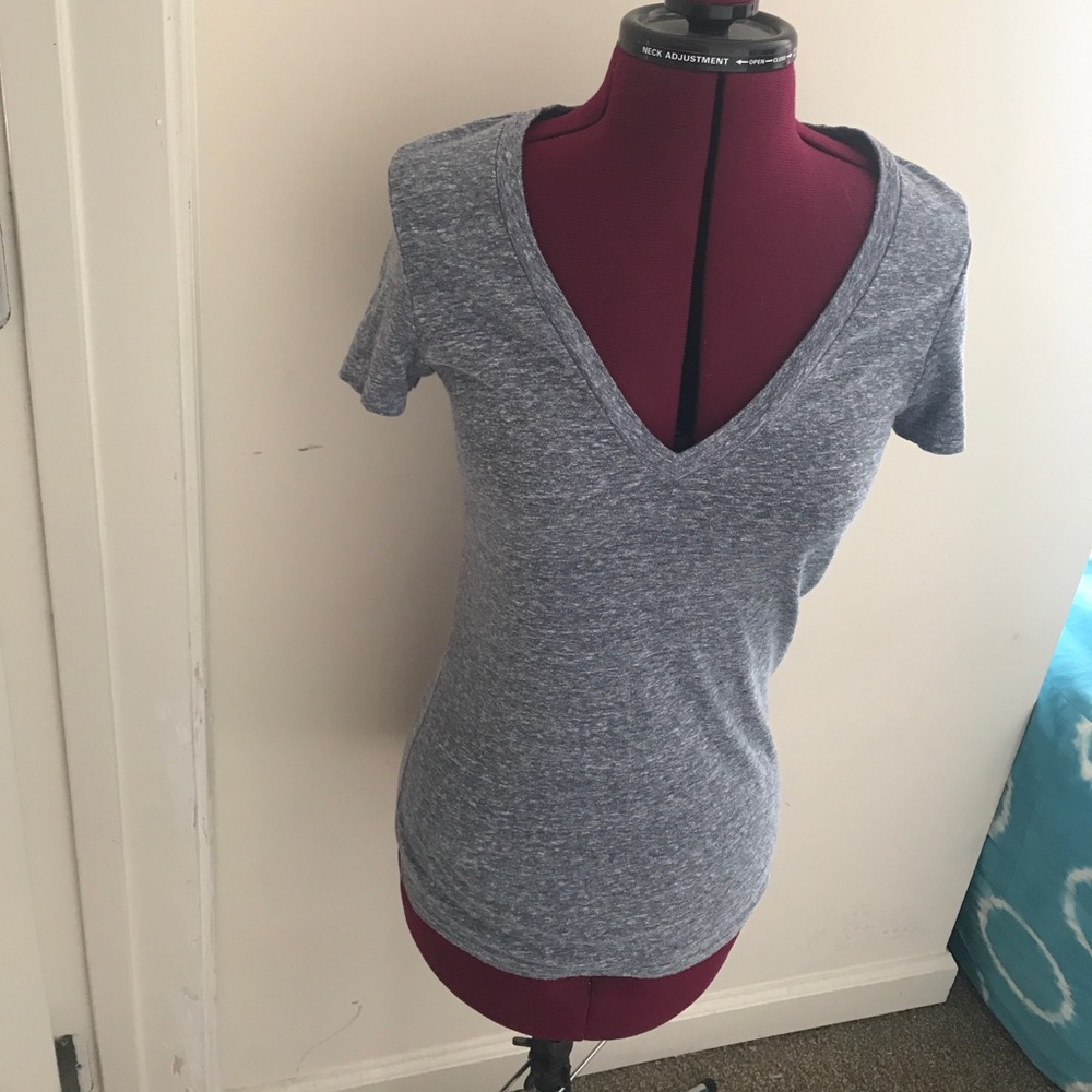 American Eagle Grey V-Neck