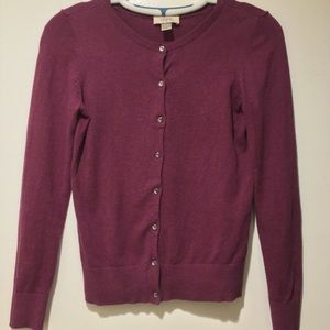 LOFT purple cardigan