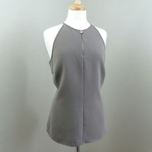 Banana Republic Taupe Sleeveless Keyhole Top