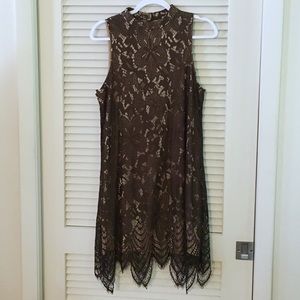 Dark green lace dress