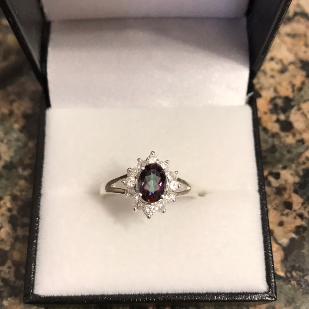 STERLING SILVER GENUINE MYSTIC TOPAZ SIZE - Picture 5 of 8