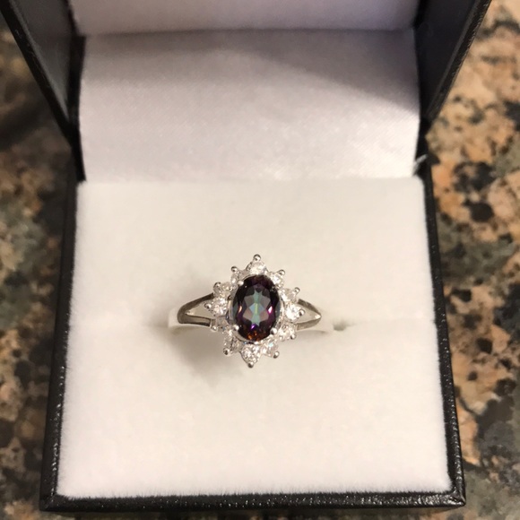 STERLING SILVER GENUINE MYSTIC TOPAZ SIZE - Picture 5 of 8