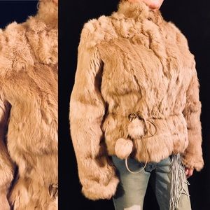 Real Rabbit Fur Elegant Winter Coat