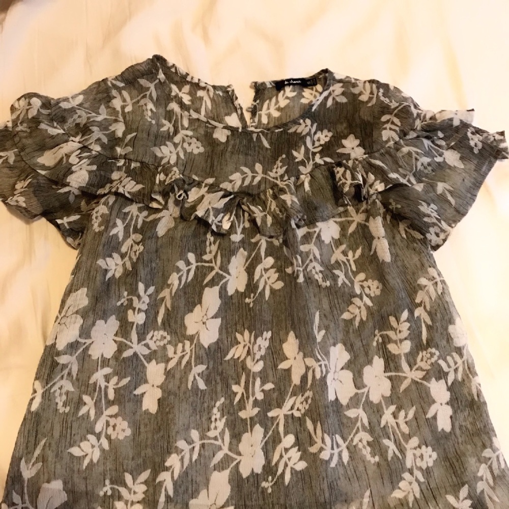 Sheer flowers Top