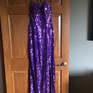 Purple sequin dress