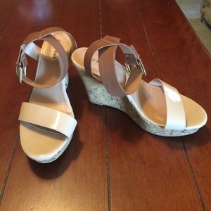 Nude platform shoes