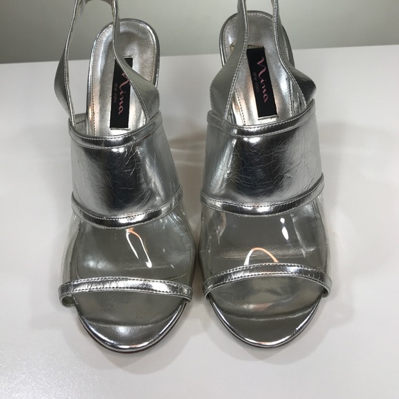 Clear metallic high heels - Picture 3 of 5