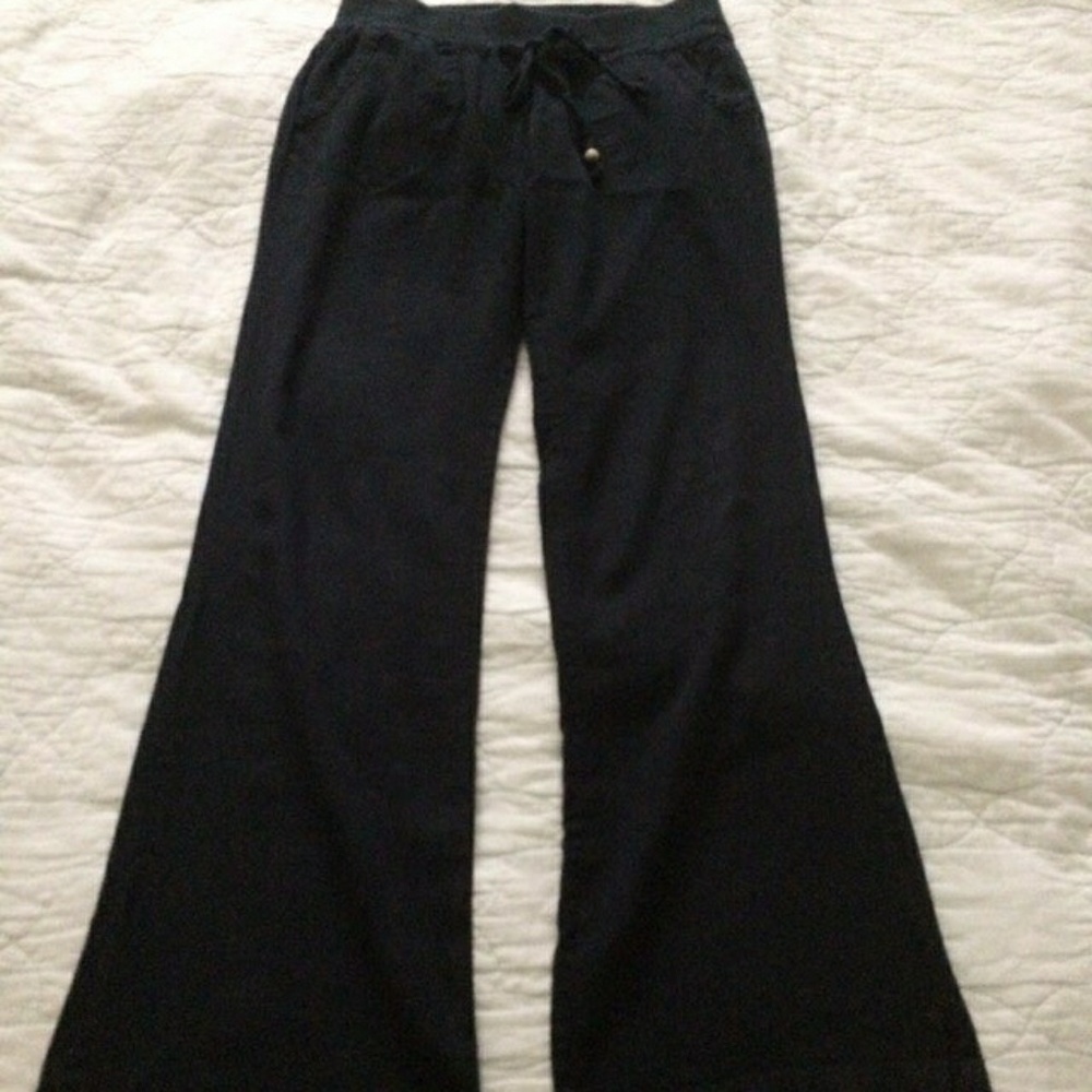 Lone tree navy blue linen pants