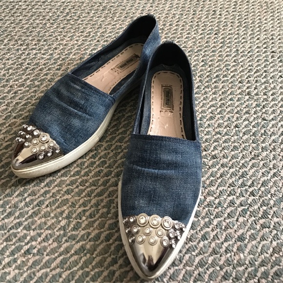 Miu Miu Shoes - GORGEOUS rhinestone Miu Miu Skate sneakers