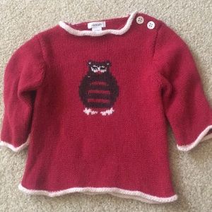 Pottery Barn Kids Owl Sweater 0-3 months