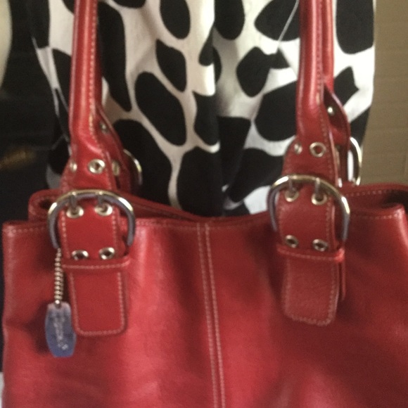 Tignanello red leather bag - Picture 3 of 7