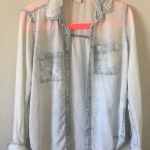 LightWash Button Up Jean Shirt