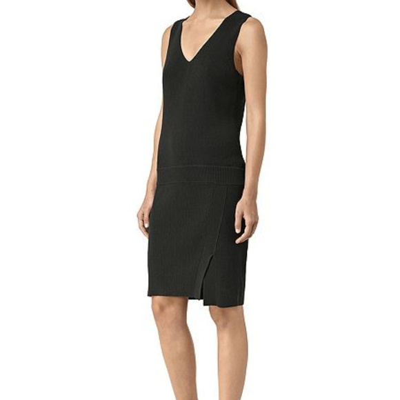 AllSaints Rassa Knit Dress Coal Black S - Picture 2 of 2