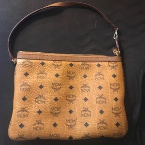 Cognac MCM Pouch/Wristlet/Purse