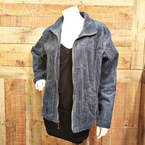 Woolrich Kineta Corduroy Blue Jacket EUC - Picture 1 of 7