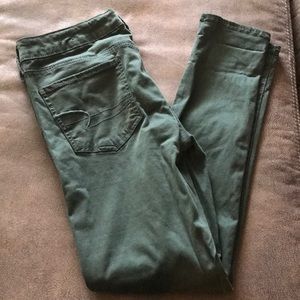 American Eagle olive color jegging