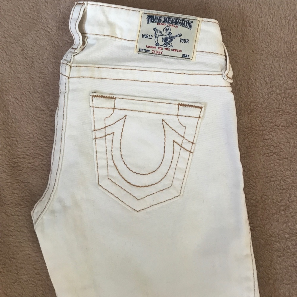 TRUE RELIGION White Skinny Jeans