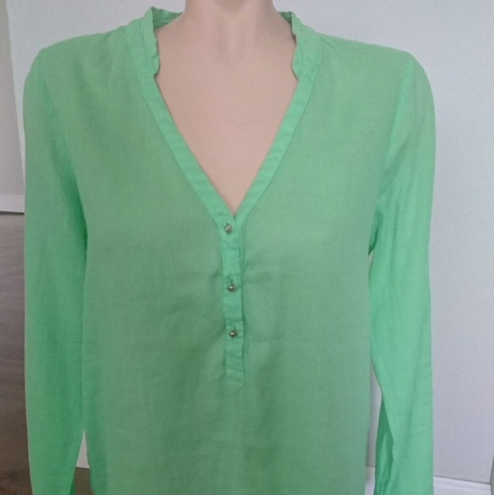Zara Basic light green shirt