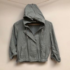 GRAY LINEN LIGHT JACKET