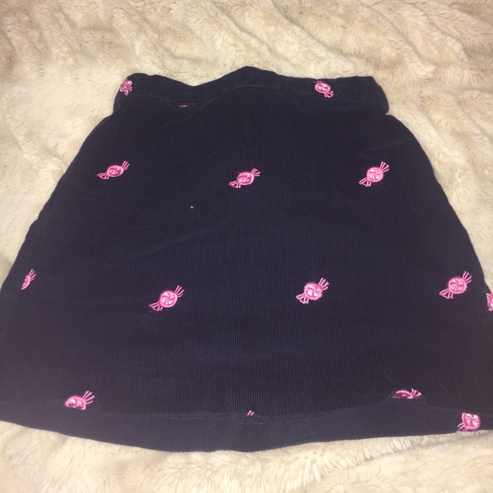 K&L Navy Skirt with Pink Candies