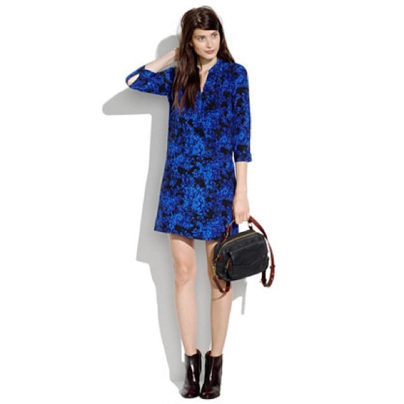 Madewell Dresses & Skirts - Madewell | Blue Floral Director Shift Dress | M