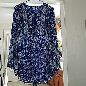 SPELL AND THE GYPSY BLUE FLORAL ROMPER