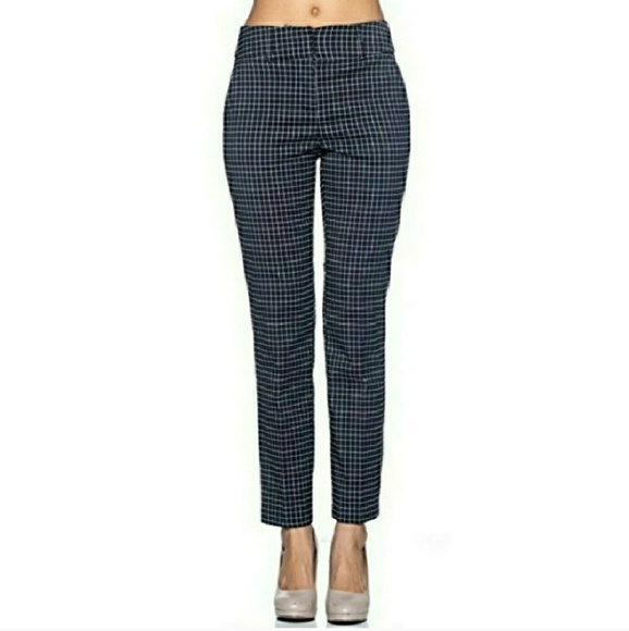 Slim Fit Plaid Work Pants. - Picture 2 of 8