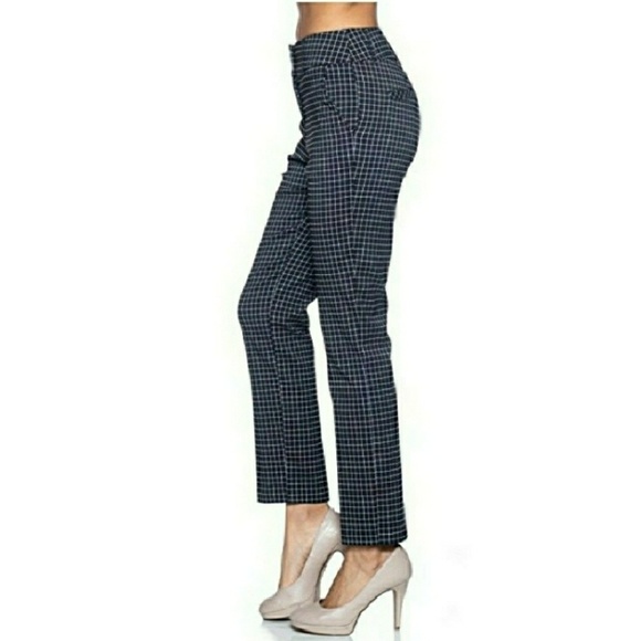 Slim Fit Plaid Work Pants. - Picture 3 of 8