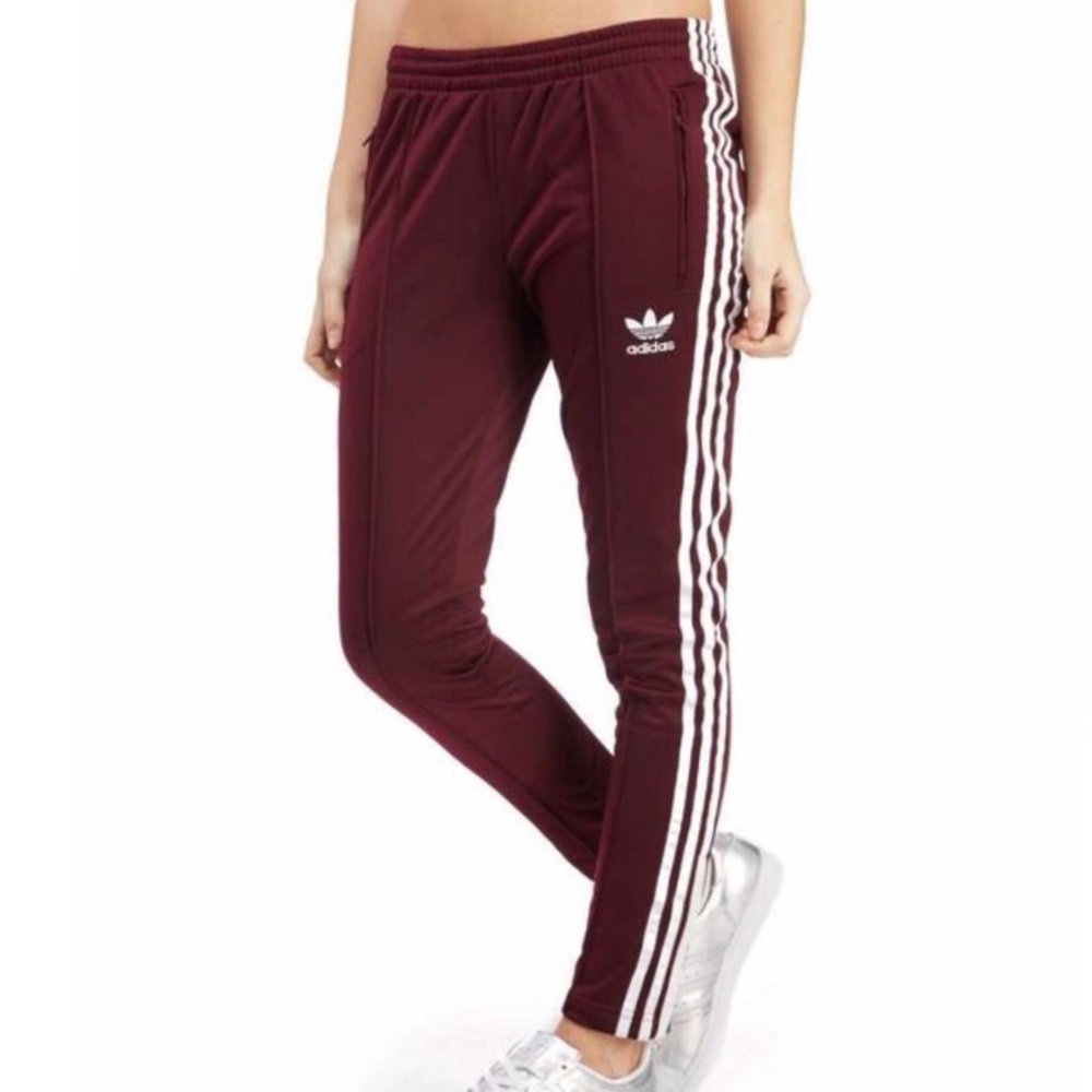 Adidas Originals maroon track pants