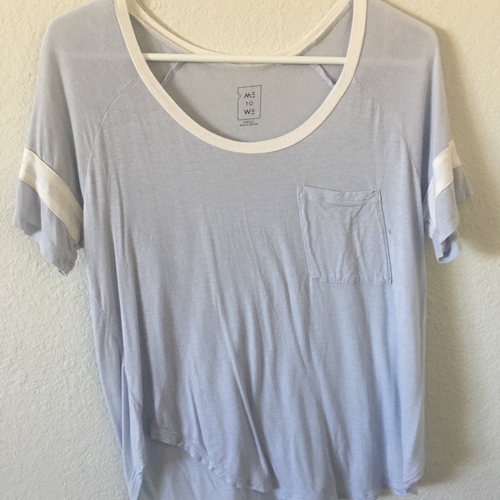 Light Blue Baseball Tee