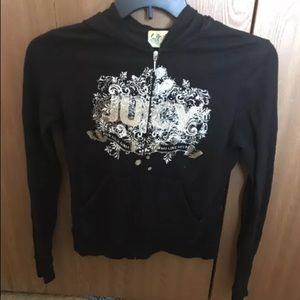 Juicy couture black and silver hoodie  large