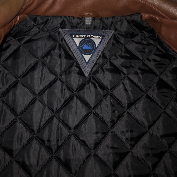 Premium Leather Bomber Jacket With Patches - Picture 5 of 5