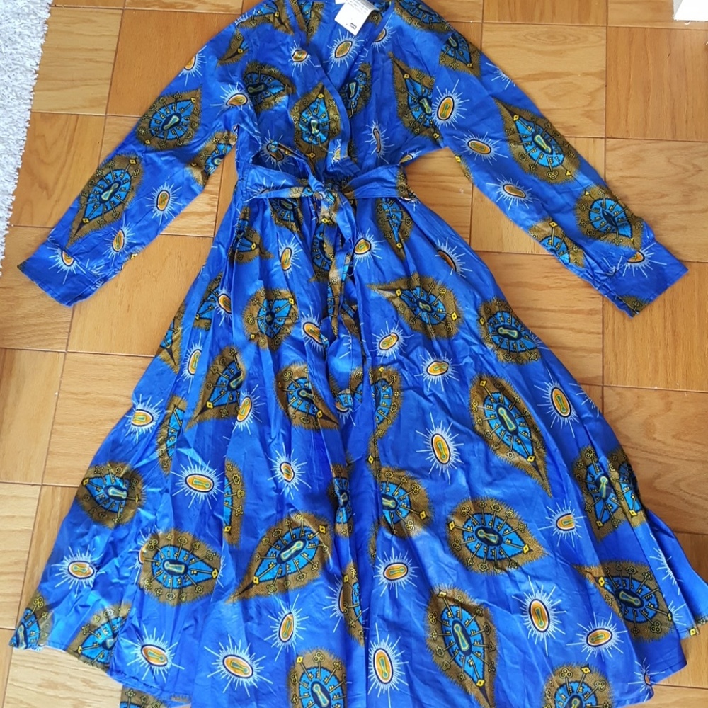 African Print Floor Length Dress