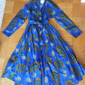 African Print Floor Length Dress