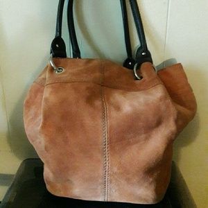 TIGNANELLO ORANGE SUEDE HANDBAG