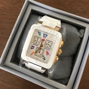 MICHELE White Jelly Bean watch